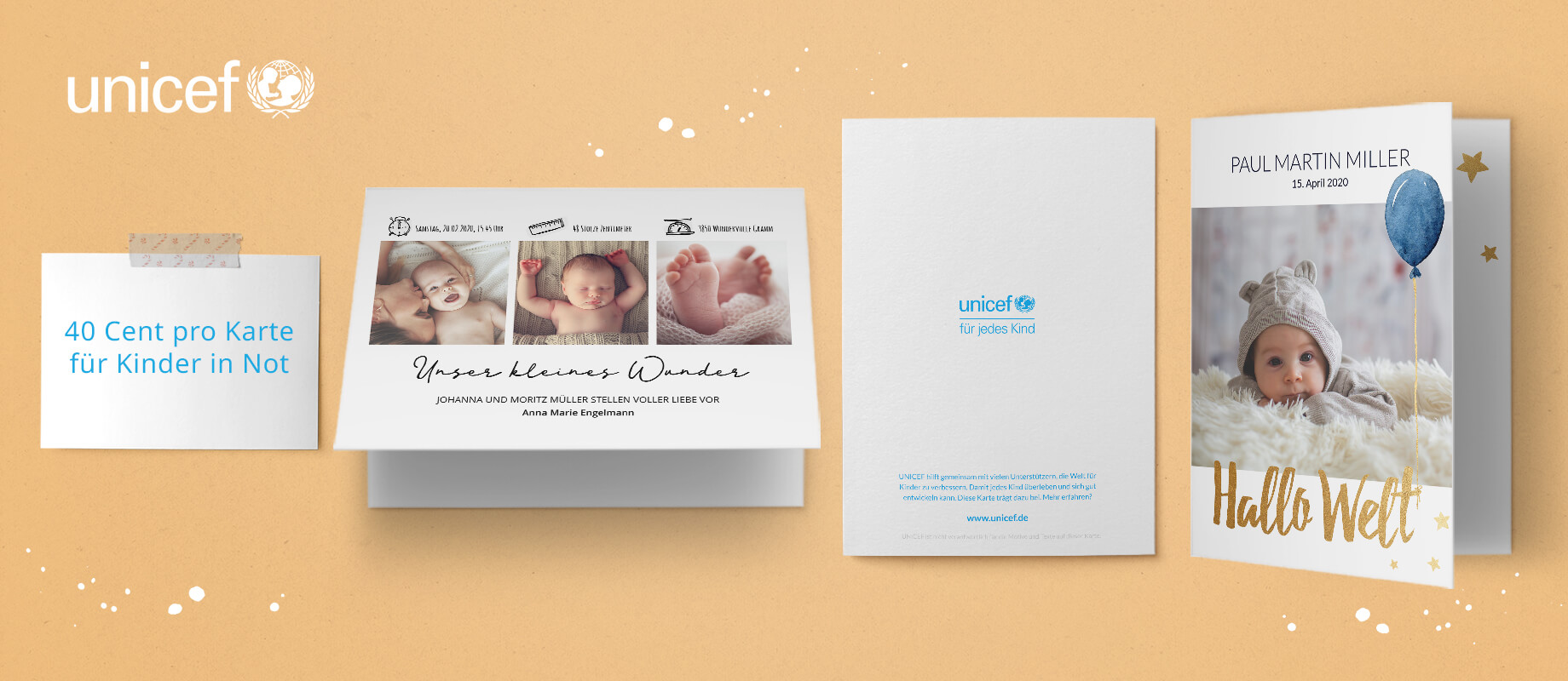 Unicef-Babykarten