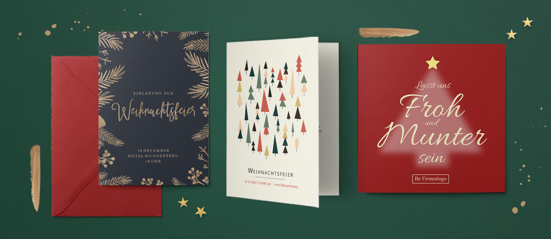 Weihnachtskarten Gestalten Personlich Stilvoll